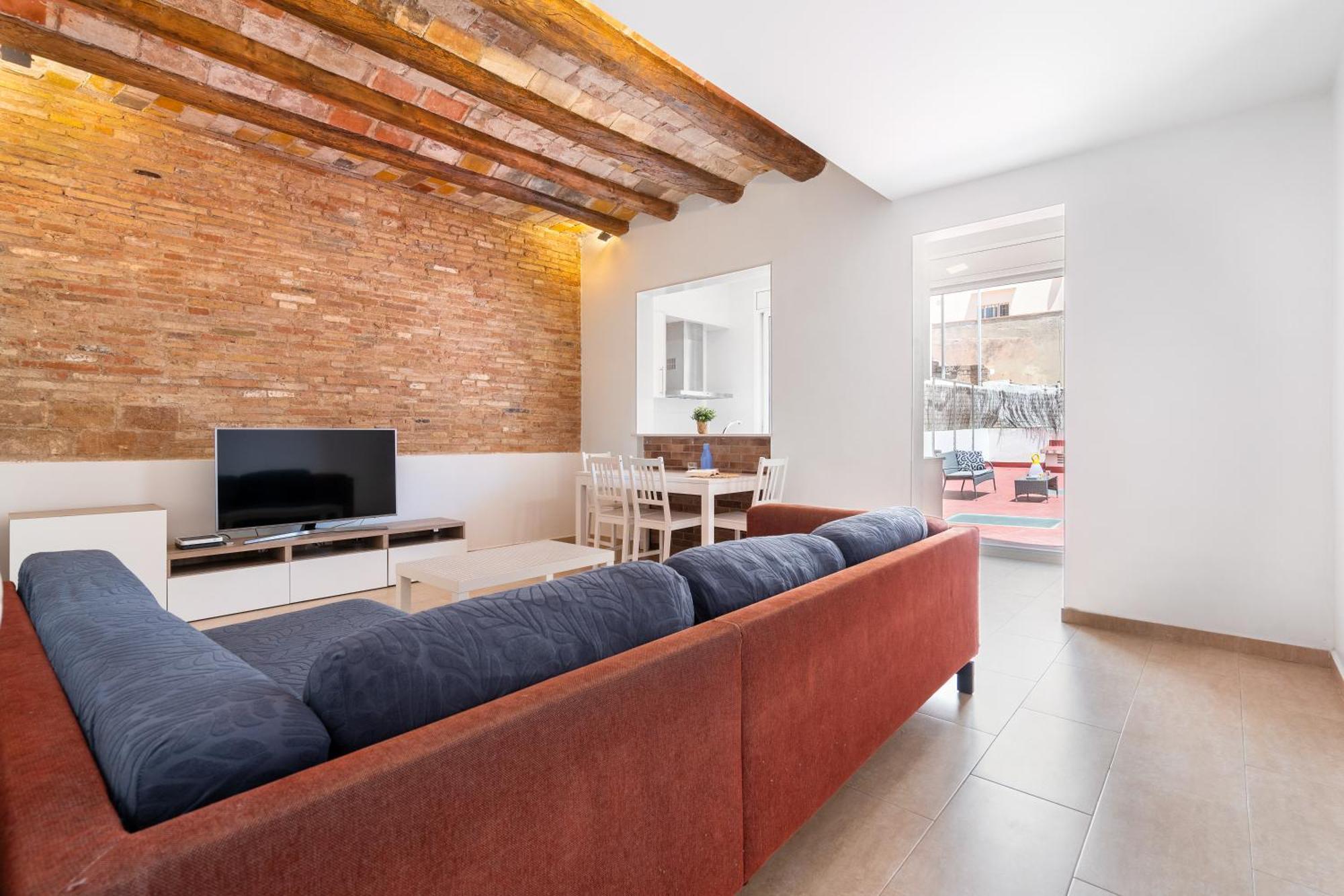 Leilighet Grcia Charm Sunlit Terrace, Ac & Exposed Brick *